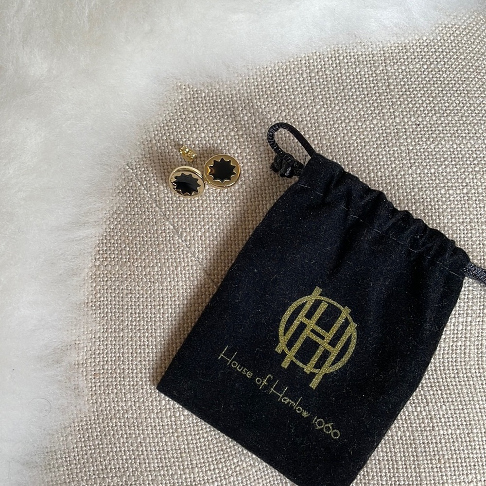 House of Harlow gold & black studs! Barely worn